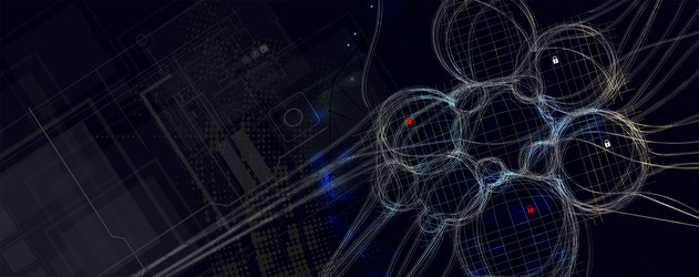 Neural network concept connected cells with links vector