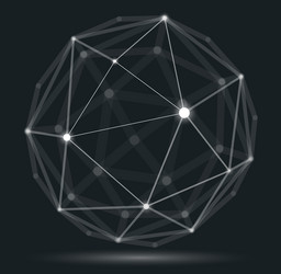 dimensional lattice mesh abstraction 3d polygonal vector image