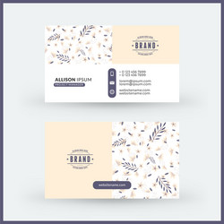 double-sided horizontal modern business card vector