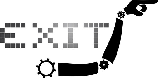 exit advise vector image