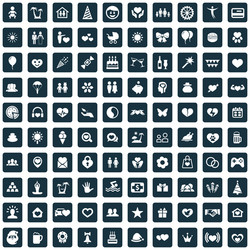 Happiness 100 icons universal set for web and ui vector