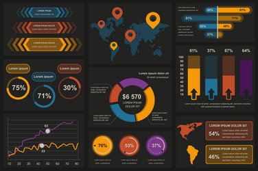 Infographic Elements Data Visualization vector image