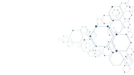 molecular connection structure vector image