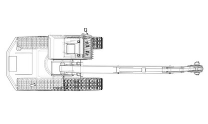 outline sloopkraan concept vector