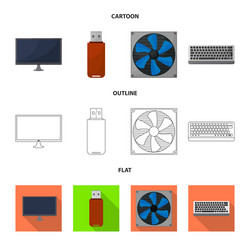 Isolated object accessories and device icon vector