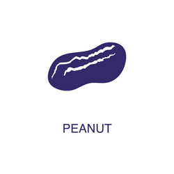 Peanut element in flat simple style on white vector