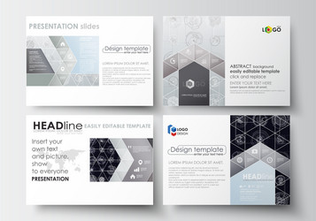 Set of business templates for presentation slides vector