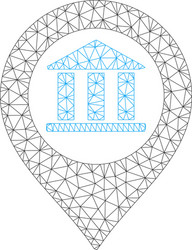 bank building pointer mesh 2d model vector image