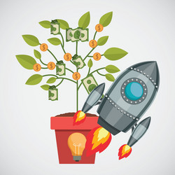 financial start up design vector image