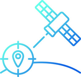 navigation satellite gradient linear icon vector image