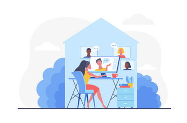 online technical call operator support service vector image