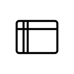 table layout icon set web excel data symbol vector image