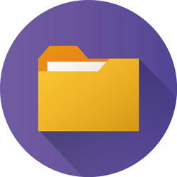 Folder file document block style icon vector