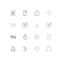 internet of things linear thin icons set outlined vector image