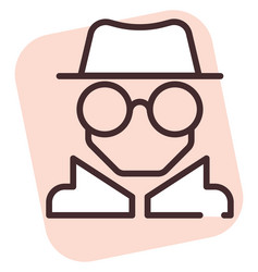 cyber security hacker on white background vector image