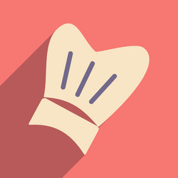 flat with shadow icon and mobile application chef vector image