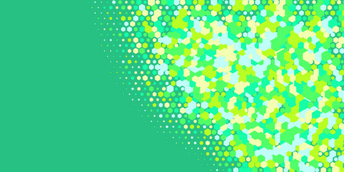 geometric multi size hexagon with color vector