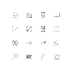 internet of things linear thin icons set outlined vector image