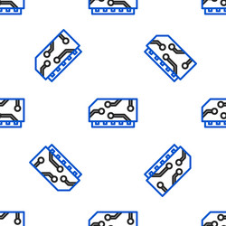 line ram random access memory icon isolated vector image