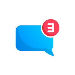 New message icon in flat style incoming inbox vector