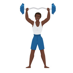 Basic rgbwoman doing dumbbell bicep curls Vector Image