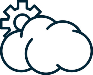 cloud computing setting internet things line vector image