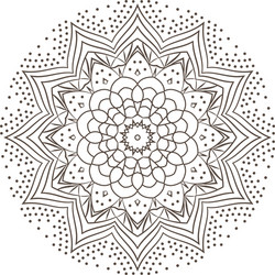 ethnic fractal mandala meditation looks like Vector Image