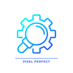 Extended search pixel perfect gradient linear icon vector