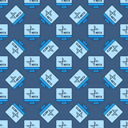 Math Pattern - Blue Computer vector image