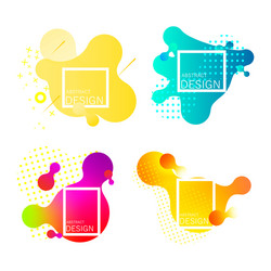 set of colorful elements gradient abstract vector image
