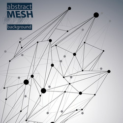 abstract 3d structure polygonal network pattern vector image