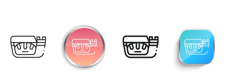 bread maker icon thin linear regular and button vector image