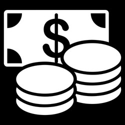 cash icon from business bicolor set vector