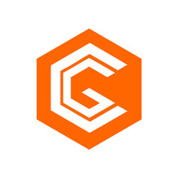 Cg gc cgo gco initials hexagonal geometric vector