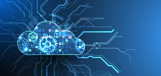 Cloud computing conceptabstract connection vector