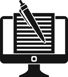 computer editor icon simple style vector