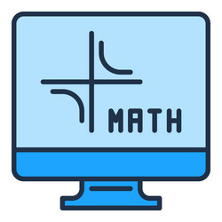 Math Icons: Computer & Mathematics vector image