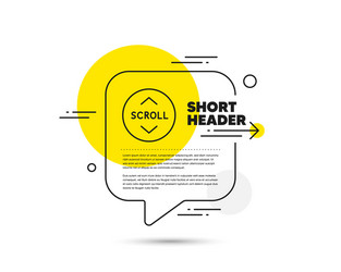 scroll down button line icon scrolling screen vector image