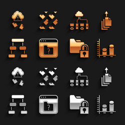set file missing data export analysis folder vector image