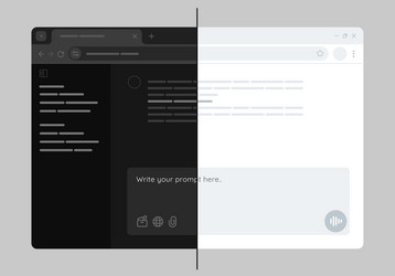 dark mode and light user interface design vector image