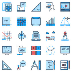Math Icons: Science & Calculation vector image