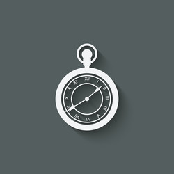 pocket watch design element vector