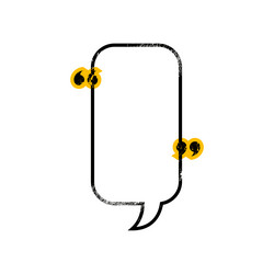 rectangle shape quote speech bubble isolated frame vector image