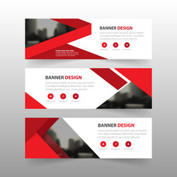 Red Abstract Triangle Banner Vector Image