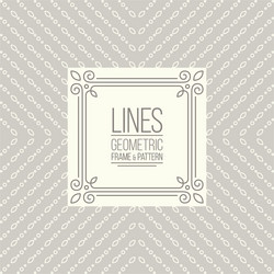 set of line pattern and linear frame vector image