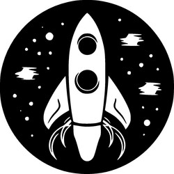 space - minimalist and flat logo vector image