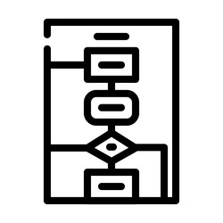 algorithm software data science line icon vector image