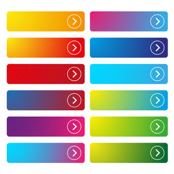 colorful empty web button set vector