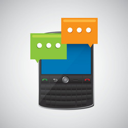 Concept email cellphone chat bubble icon vector