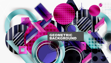 dynamic complex geometric abstract background vector image